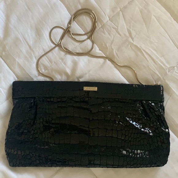 Kate Spade black clutch crossbody with chain new - Picture 1 of 6
